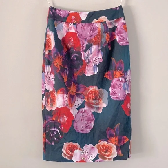 🌷2 for $20🌷 vintage Alannah Hill pencil Skirt SIZE 4 stretch Floral - Picture 1 of 7